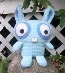 plush blue bunny(front view)