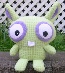 plush green bunny (front view)