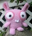 plush pink bunny(front view)