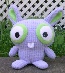 plush purple bunny(front view)